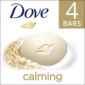 Dove Beauty Bar Calming Oatmeal and Rice Milk Scent, 3.75 oz, 4 Pack