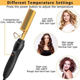 19 Counts Electric Hot Comb Hair Straightener