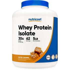 Nutricost Whey Protein Isolate Powder (Salted Caramel) 5LBS - Gluten Free, Non-GMO