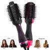 One-Step Hair Dryer and Styler Volumizer with Negative Ion Anti-frizz Ceramic Titanium Barrel Hot Air Brush Hair Straightener. for Long Hairs