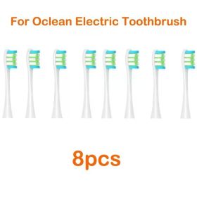 For Oclean Electric Toothbrush Replacement Cleaning Tooth Brush Heads for All Oclean Toothbrush X PRO / X / Z1/ F1/ One/ Air (Color: 8pcs blue green)