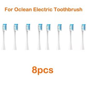 For Oclean Electric Toothbrush Replacement Cleaning Tooth Brush Heads for All Oclean Toothbrush X PRO / X / Z1/ F1/ One/ Air (Color: 8pcs blue)