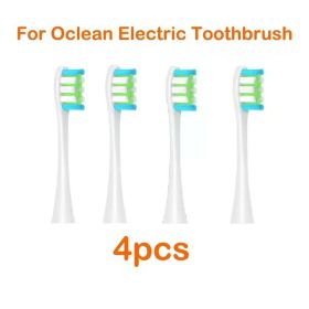 For Oclean Electric Toothbrush Replacement Cleaning Tooth Brush Heads for All Oclean Toothbrush X PRO / X / Z1/ F1/ One/ Air (Color: 4pcs blue green)